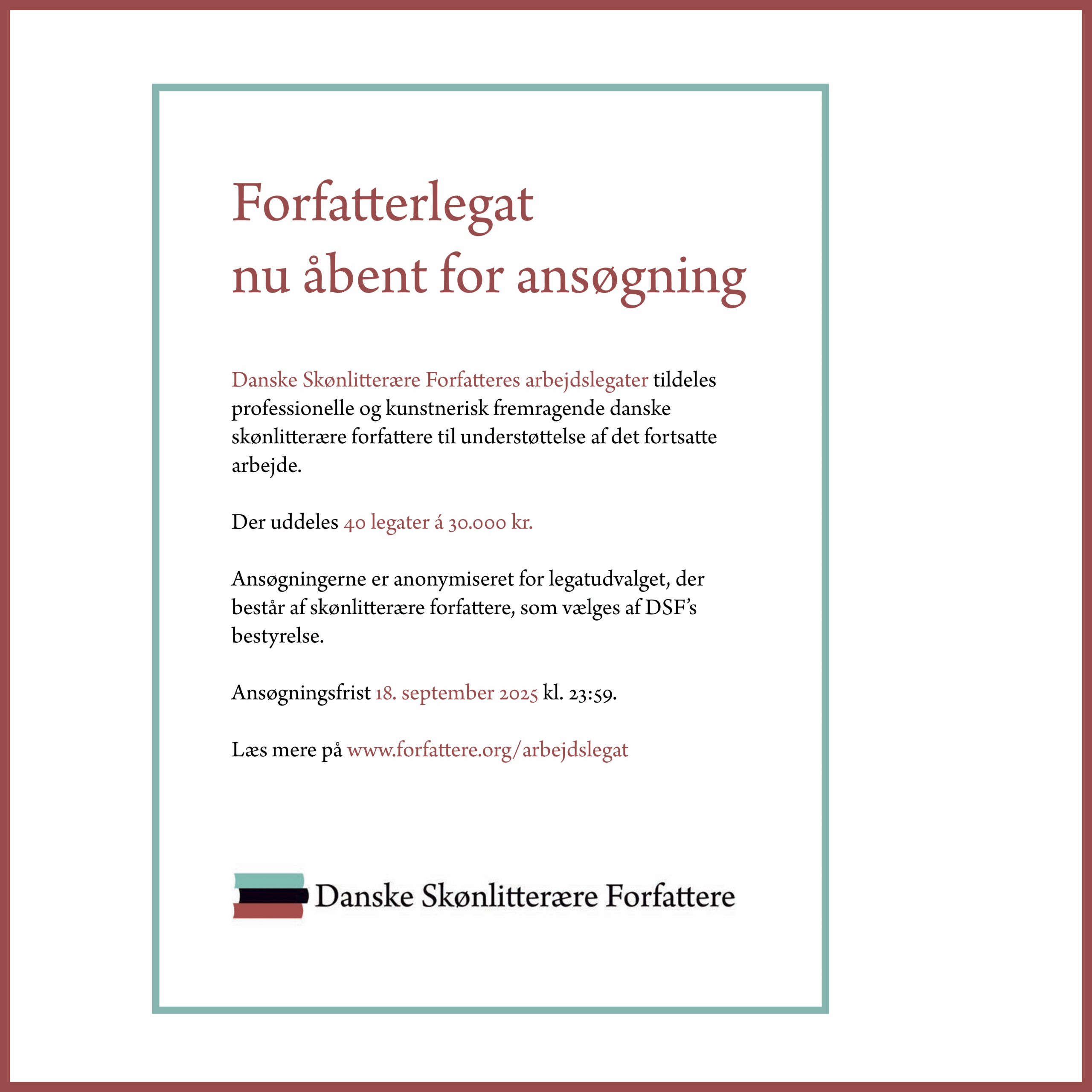 DSF’s arbejdslegater 2025